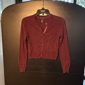 The Limited Burgundy Cardigan Sweater